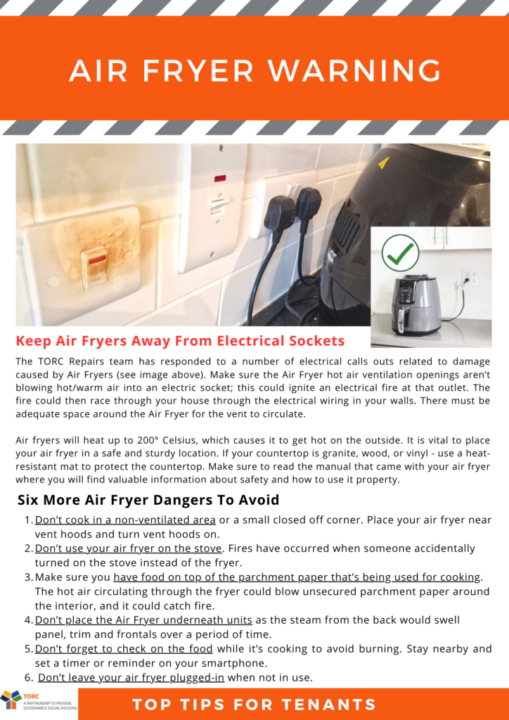 infographic Air fryer warning