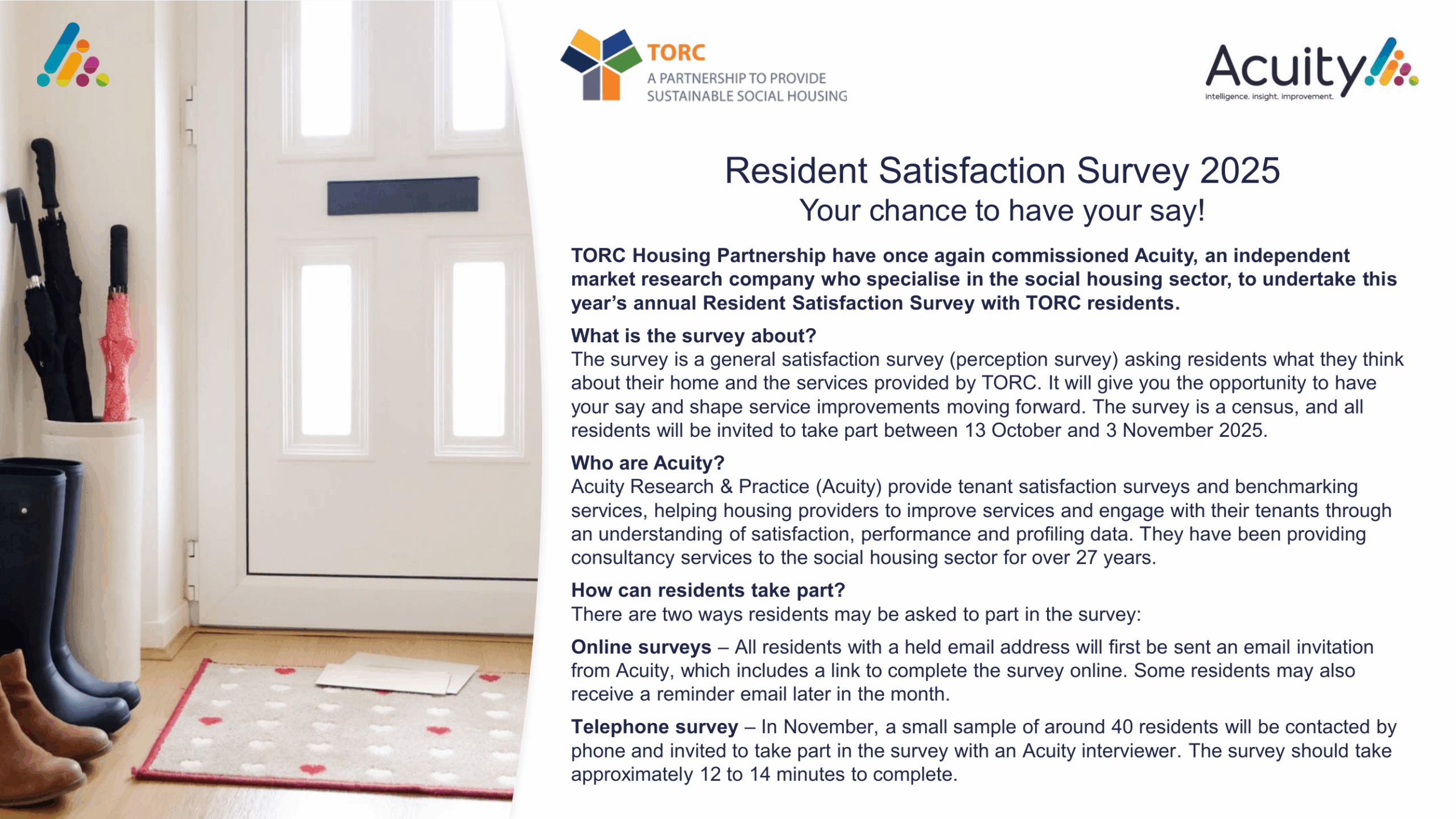 Acuity- TORC’S Residents Satisfaction Survery 2025